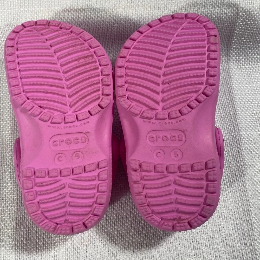 Crocs Classic Clog Toddler Girls Size 5 Pink Slip On Water Shoes 10001-6S0